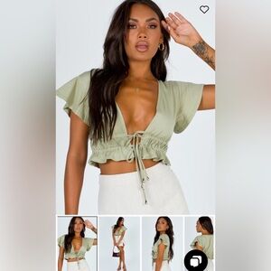 JAMISON REID CROP TOP KHAKI